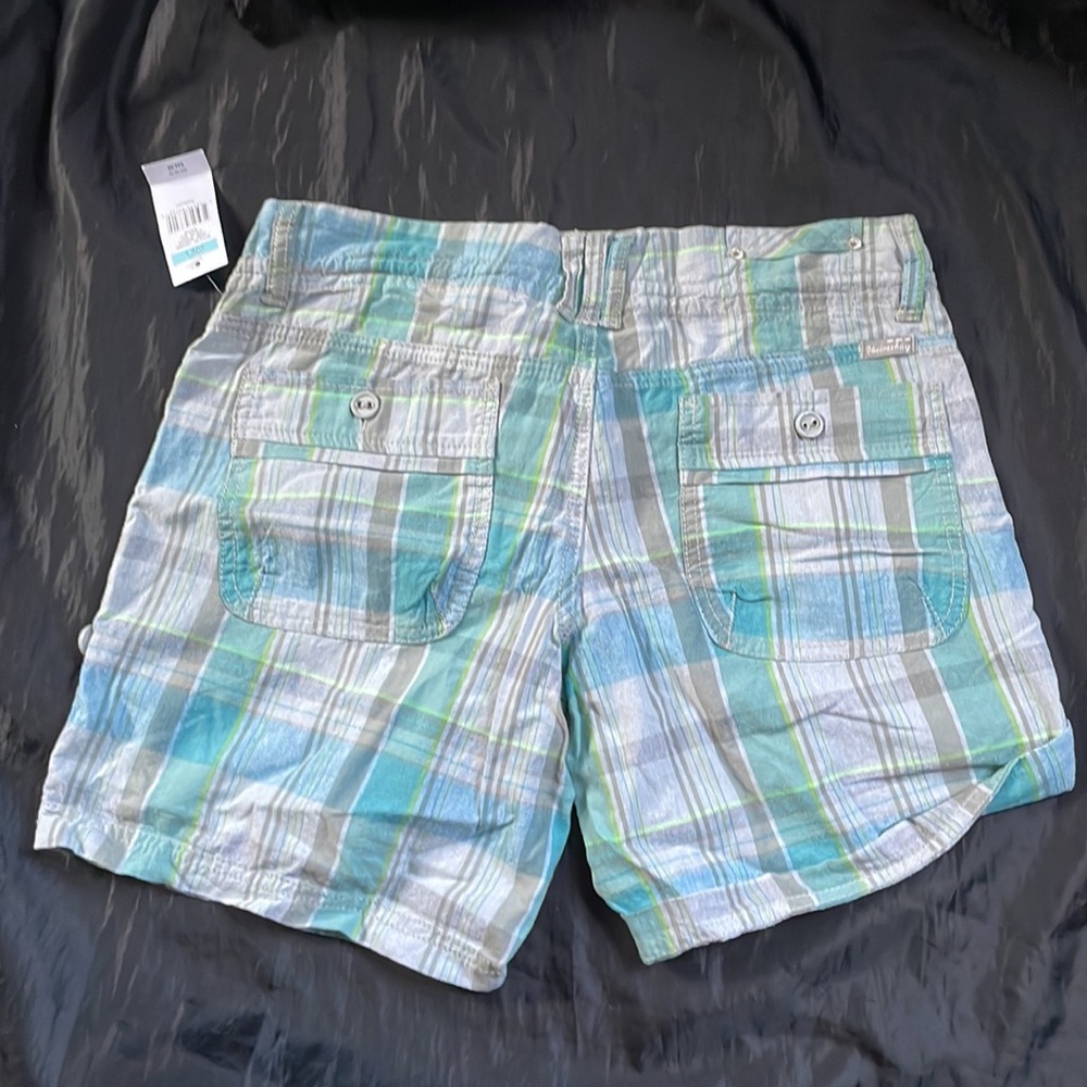 Unionbay roll up plaid shorts Juniors size 5 - Picture 2 of 6